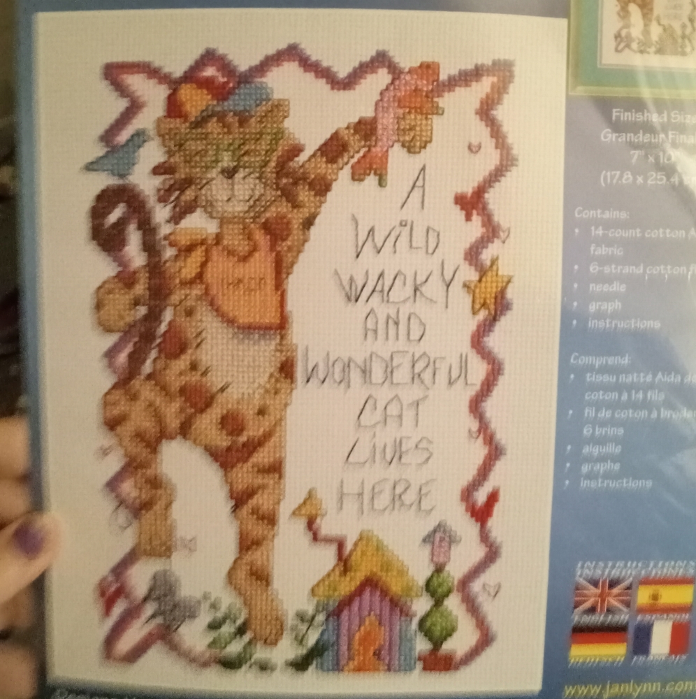 Janlynn retired Counted cross stitch sealed kit Cat theme